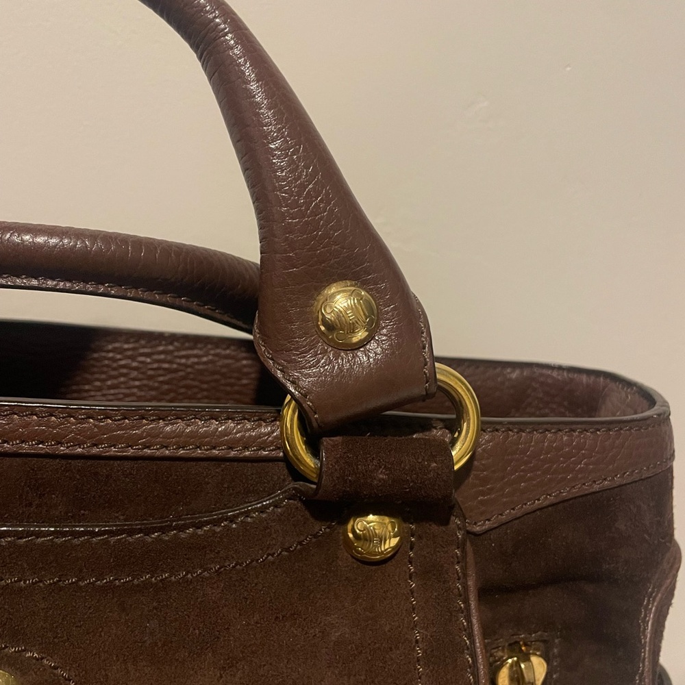 Celine Boogie Bag Brown Suede Leather Handbag - Picture 8 of 15